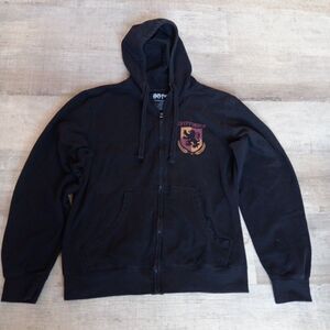 Harry Potter Gryffindor Black Full Zip Front Hoodie Jacket Size X-Large XL